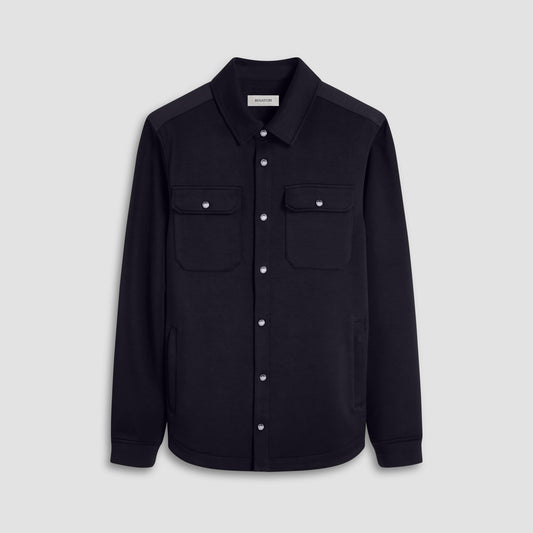 Bugatchi Soft Touch™ Solid Shirt Jacket Black