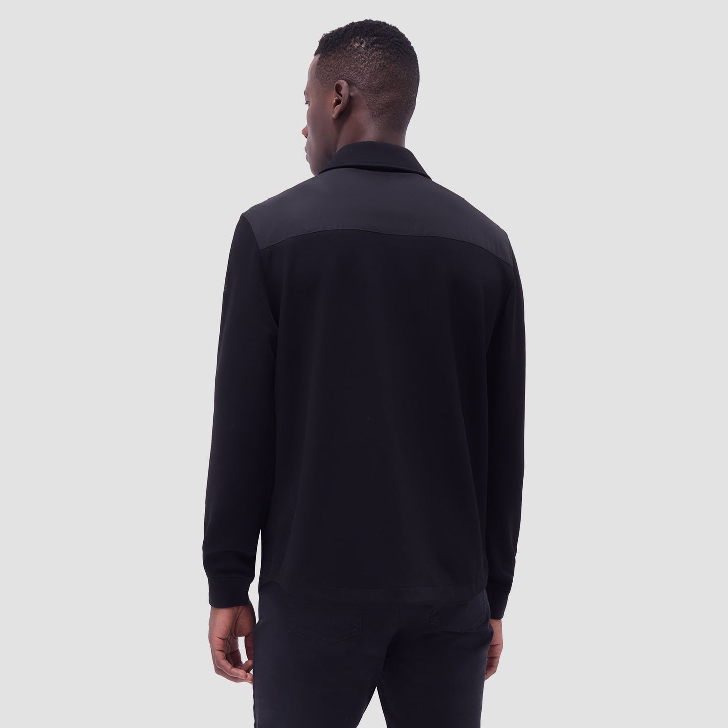 Bugatchi Soft Touch™ Solid Shirt Jacket Black