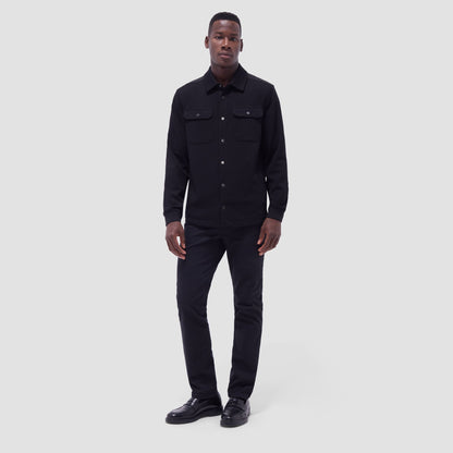 Bugatchi Soft Touch™ Solid Shirt Jacket Black