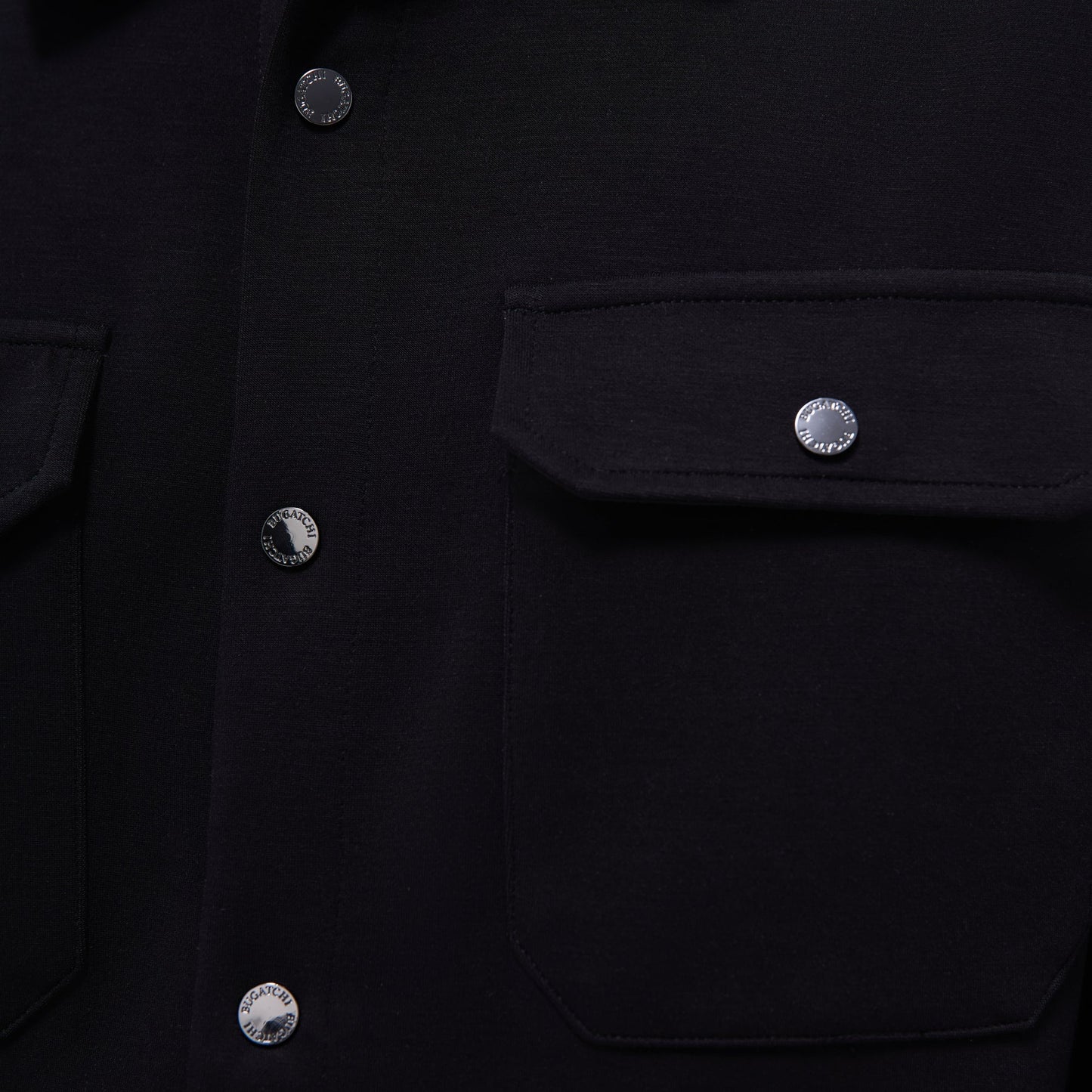 Bugatchi Soft Touch™ Solid Shirt Jacket Black