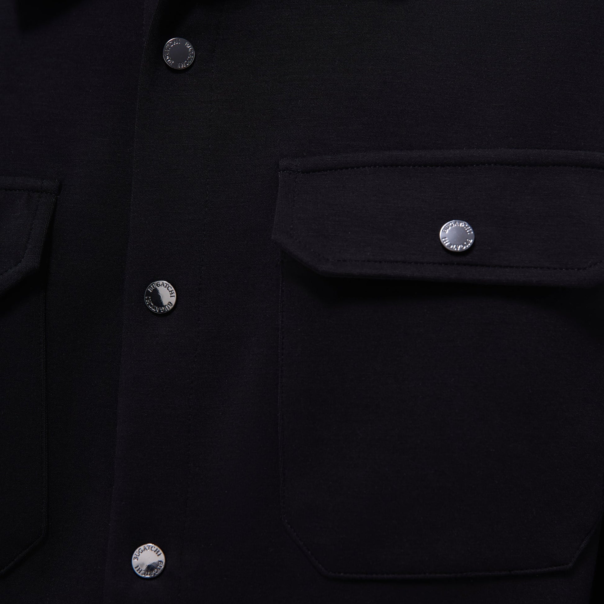 Bugatchi Soft Touch™ Solid Shirt Jacket Black