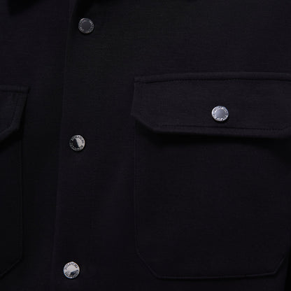 Bugatchi Soft Touch™ Solid Shirt Jacket Black