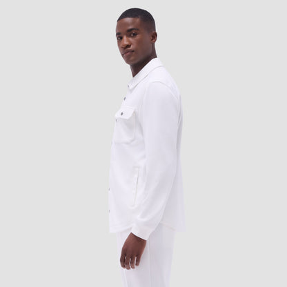 Bugatchi Soft Touch™ Solid Shirt Jacket Chalk