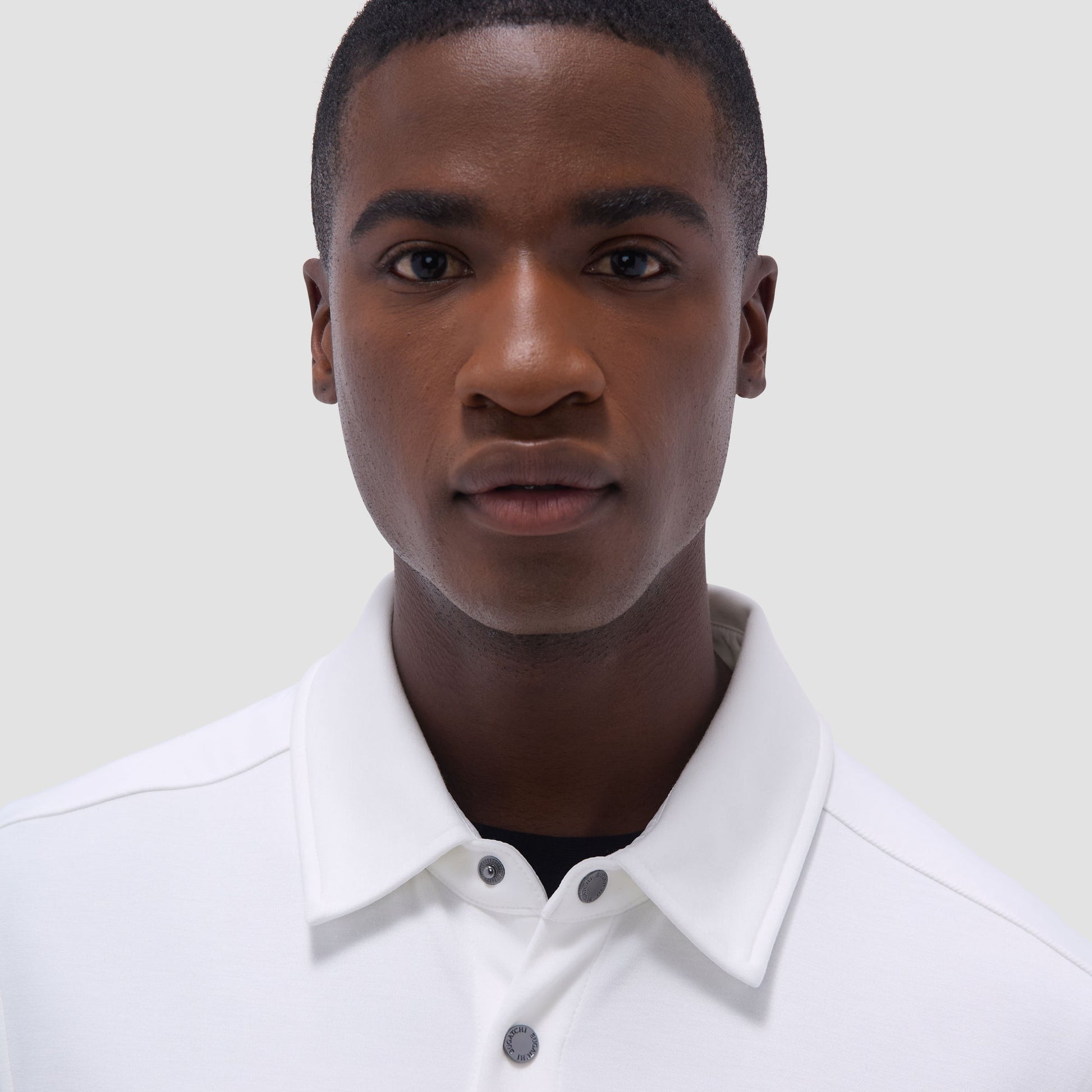 Bugatchi Soft Touch™ Solid Shirt Jacket Chalk