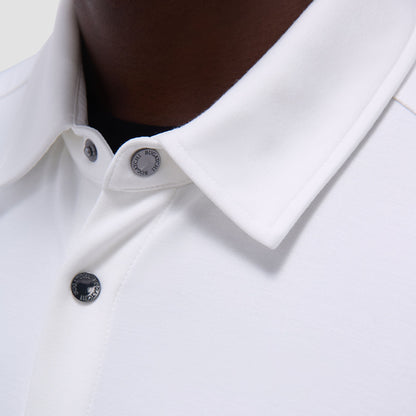 Bugatchi Soft Touch™ Solid Shirt Jacket Chalk