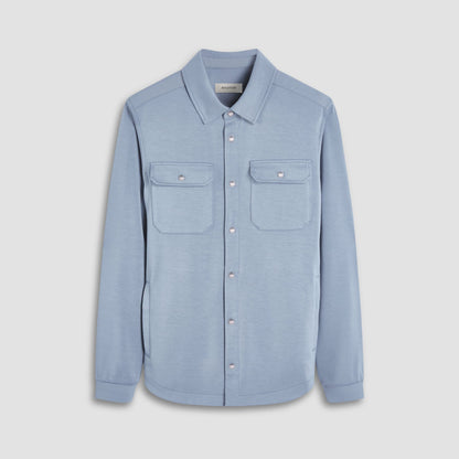 Bugatchi Soft Touch™ Solid Shirt Jacket Shark