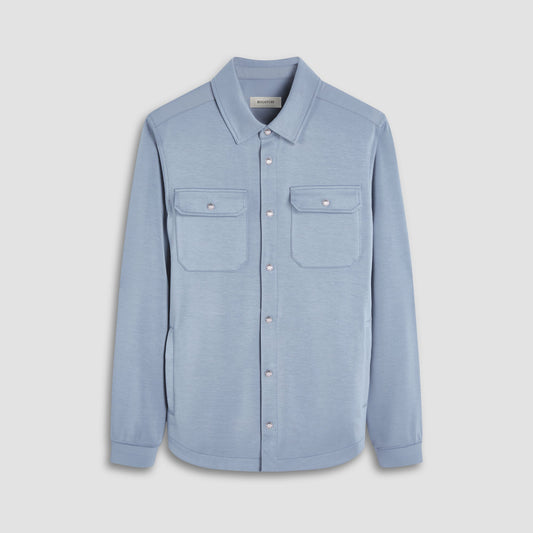Bugatchi Soft Touch™ Solid Shirt Jacket Shark