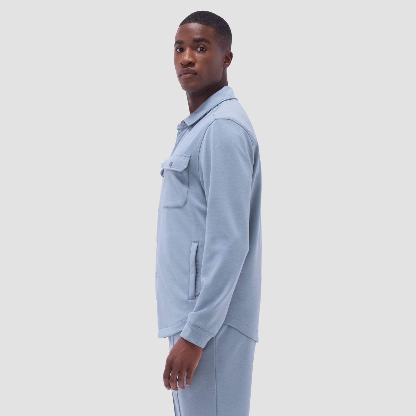 Bugatchi Soft Touch™ Solid Shirt Jacket Shark