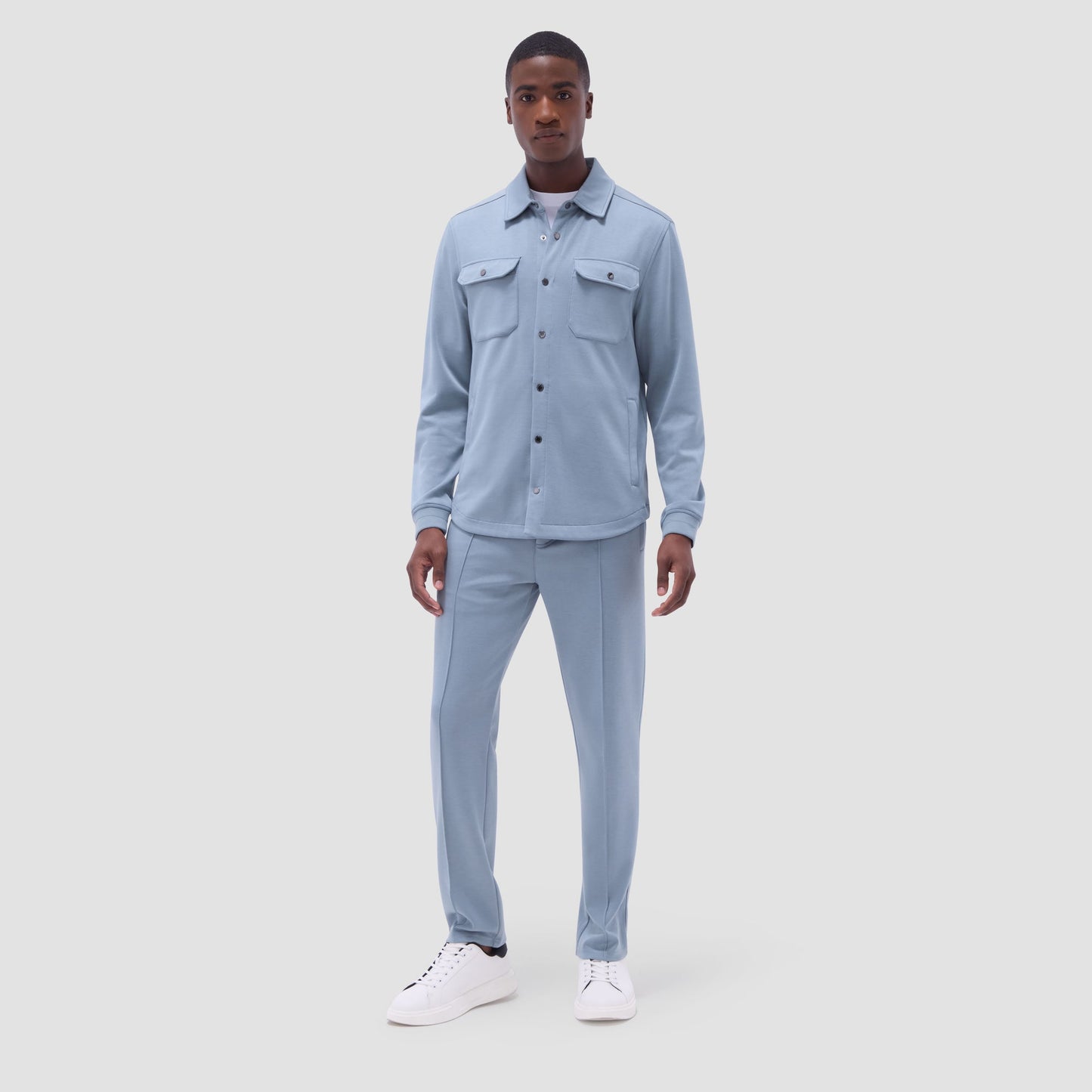 Bugatchi Soft Touch™ Solid Shirt Jacket Shark