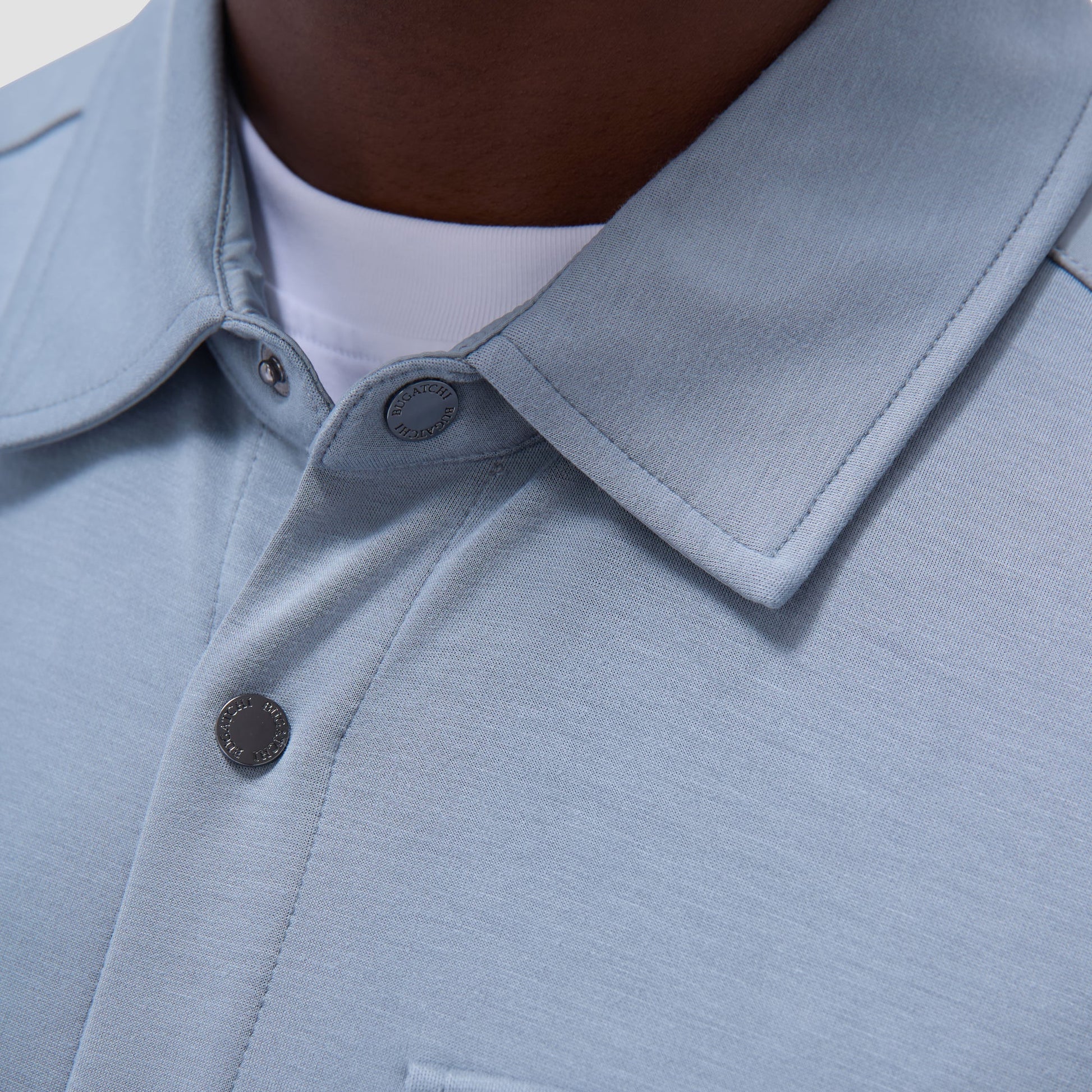 Bugatchi Soft Touch™ Solid Shirt Jacket Shark