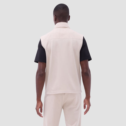 Bugatchi Soft Touch™ Solid Vest With Hood Almond