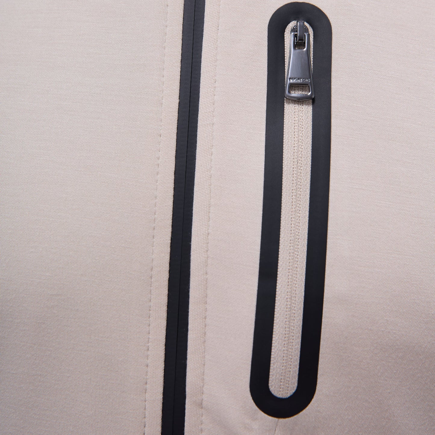 Bugatchi Soft Touch™ Solid Vest With Hood Almond