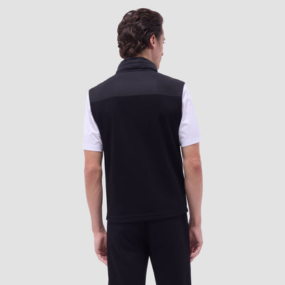Bugatchi Soft Touch™ Solid Vest With Hood Black