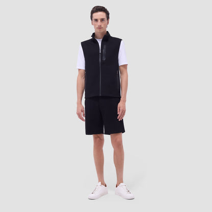 Bugatchi Soft Touch™ Solid Vest With Hood Black