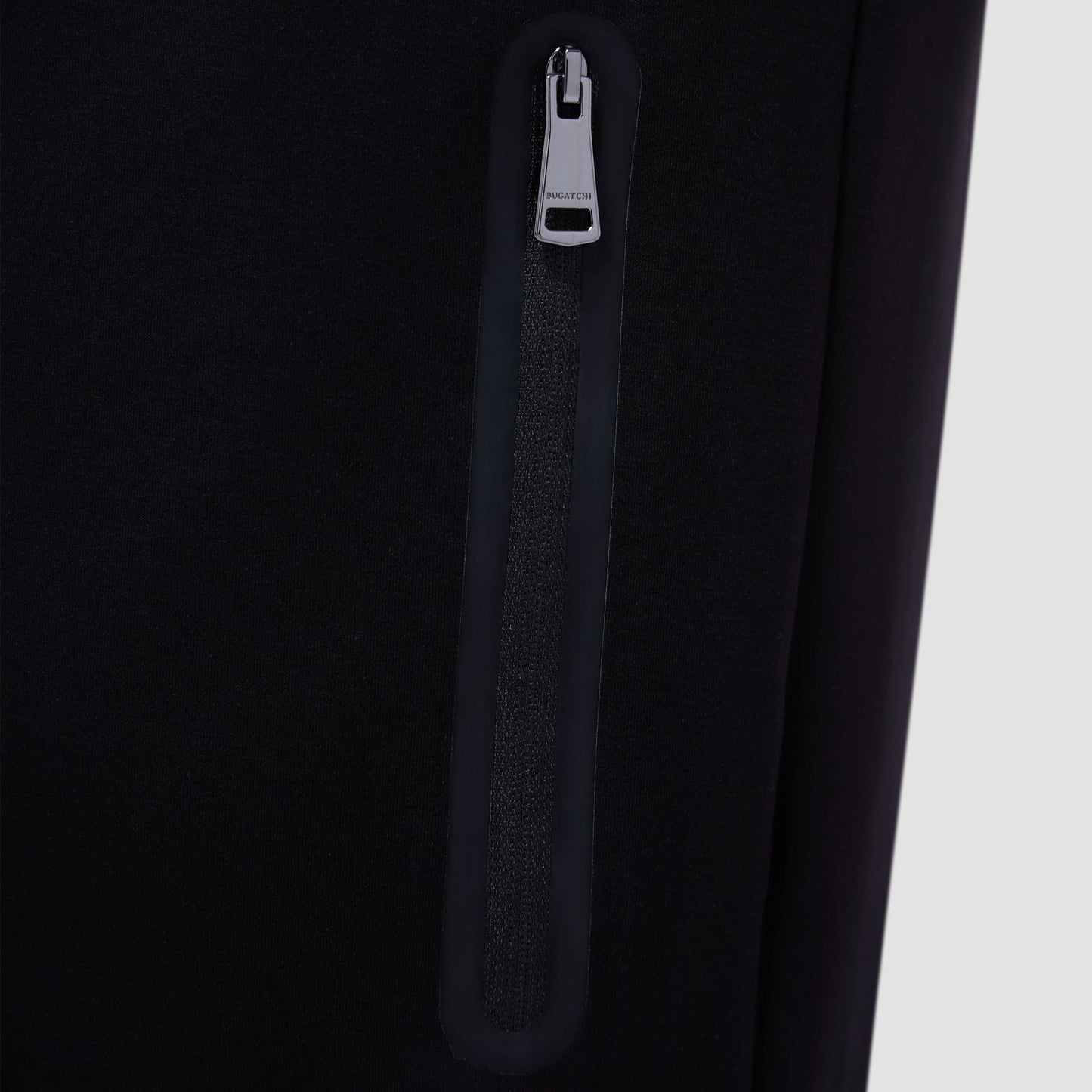 Bugatchi Soft Touch™ Solid Vest With Hood Black