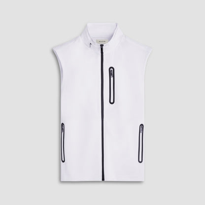 Bugatchi Soft Touch™ Solid Vest With Hood Chalk
