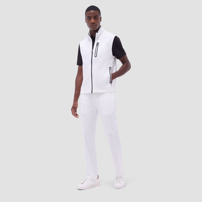 Bugatchi Soft Touch™ Solid Vest With Hood Chalk