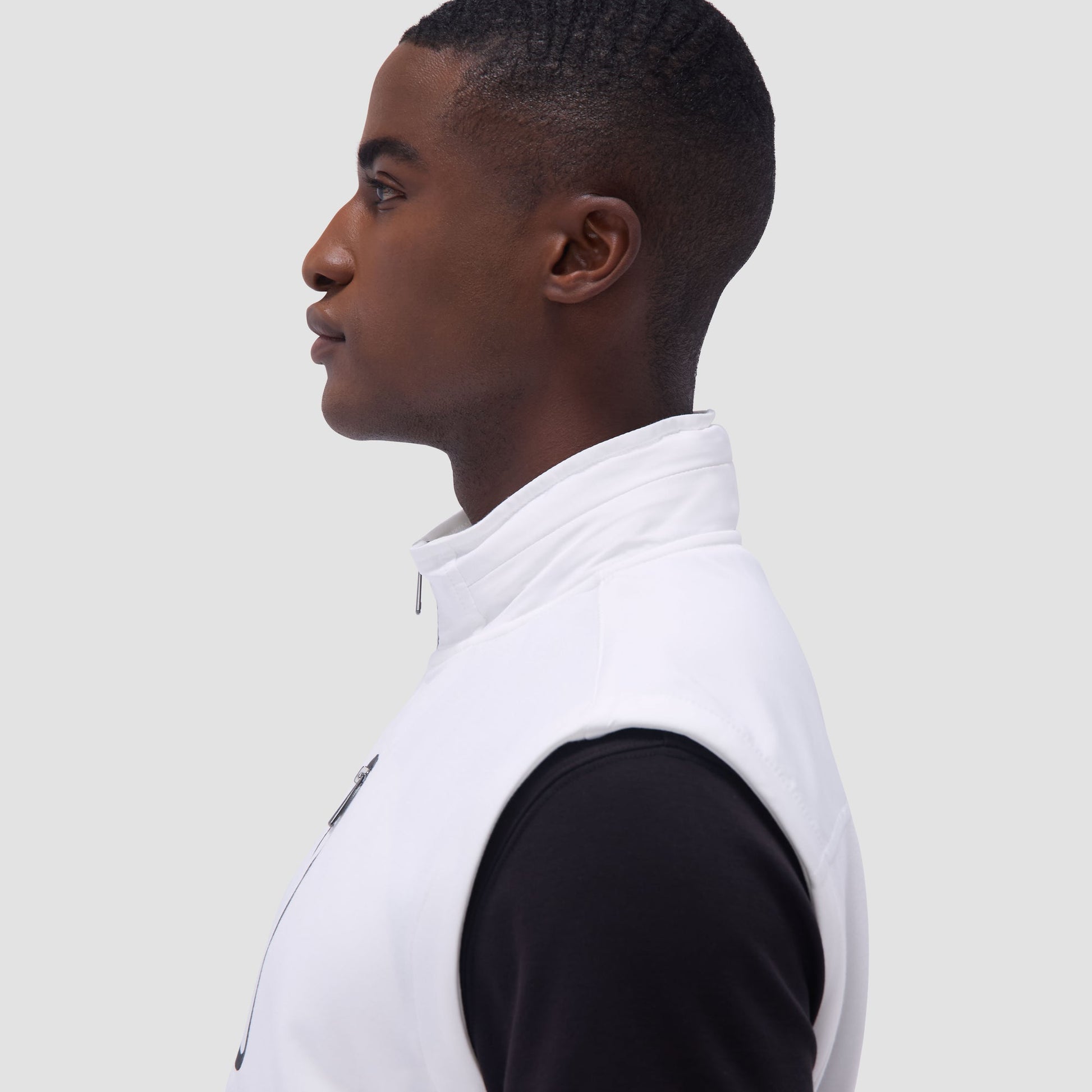 Bugatchi Soft Touch™ Solid Vest With Hood Chalk