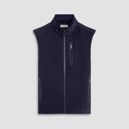 Bugatchi Soft Touch™ Solid Vest With Hood Navy