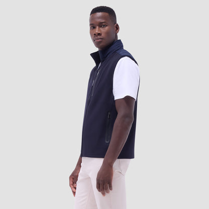 Bugatchi Soft Touch™ Solid Vest With Hood Navy