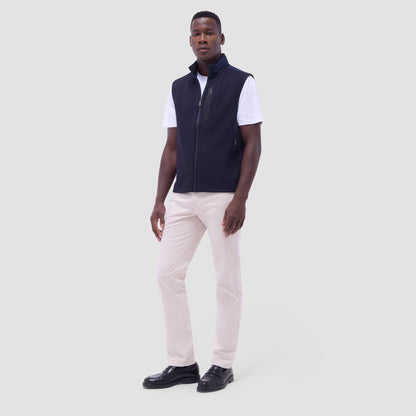 Bugatchi Soft Touch™ Solid Vest With Hood Navy