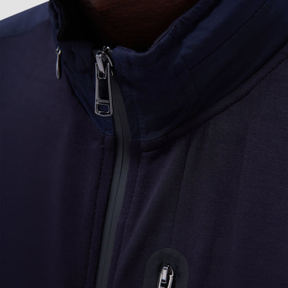 Bugatchi Soft Touch™ Solid Vest With Hood Navy