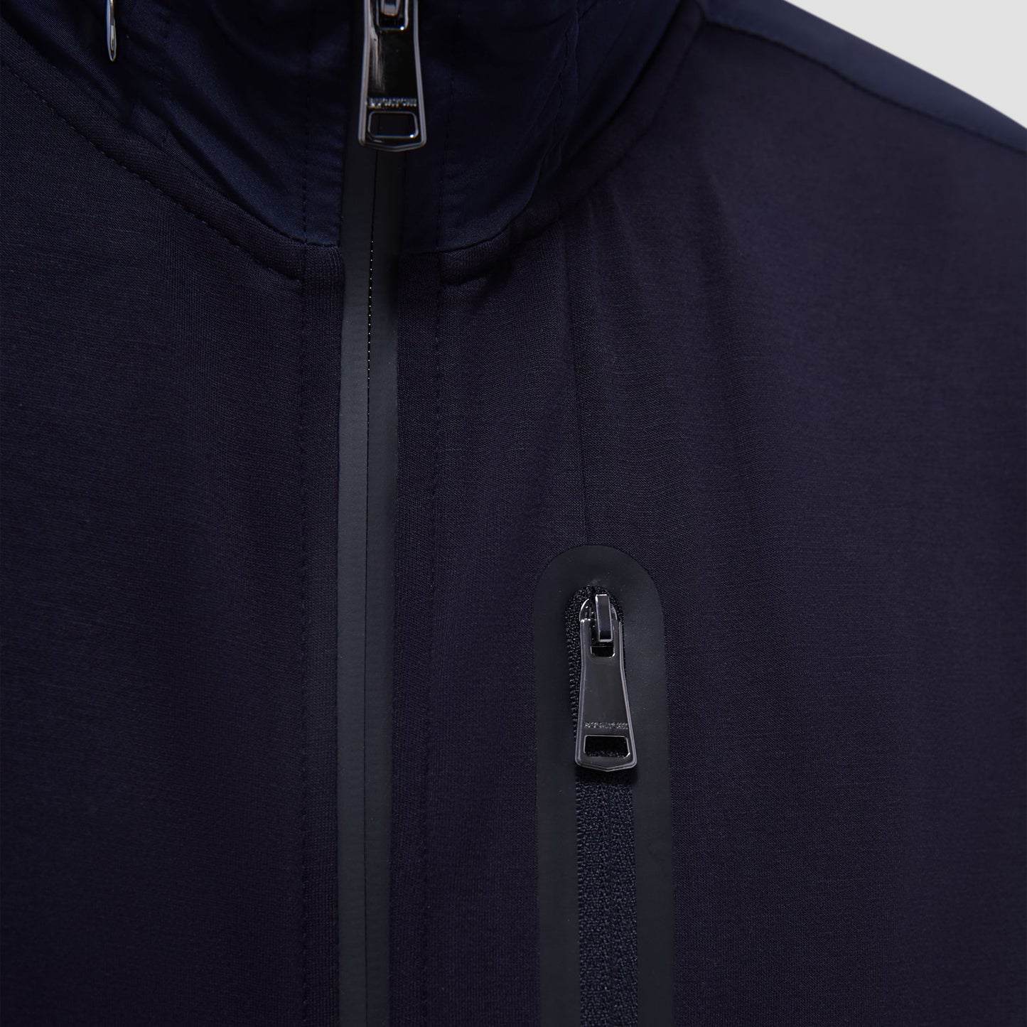 Bugatchi Soft Touch™ Solid Vest With Hood Navy