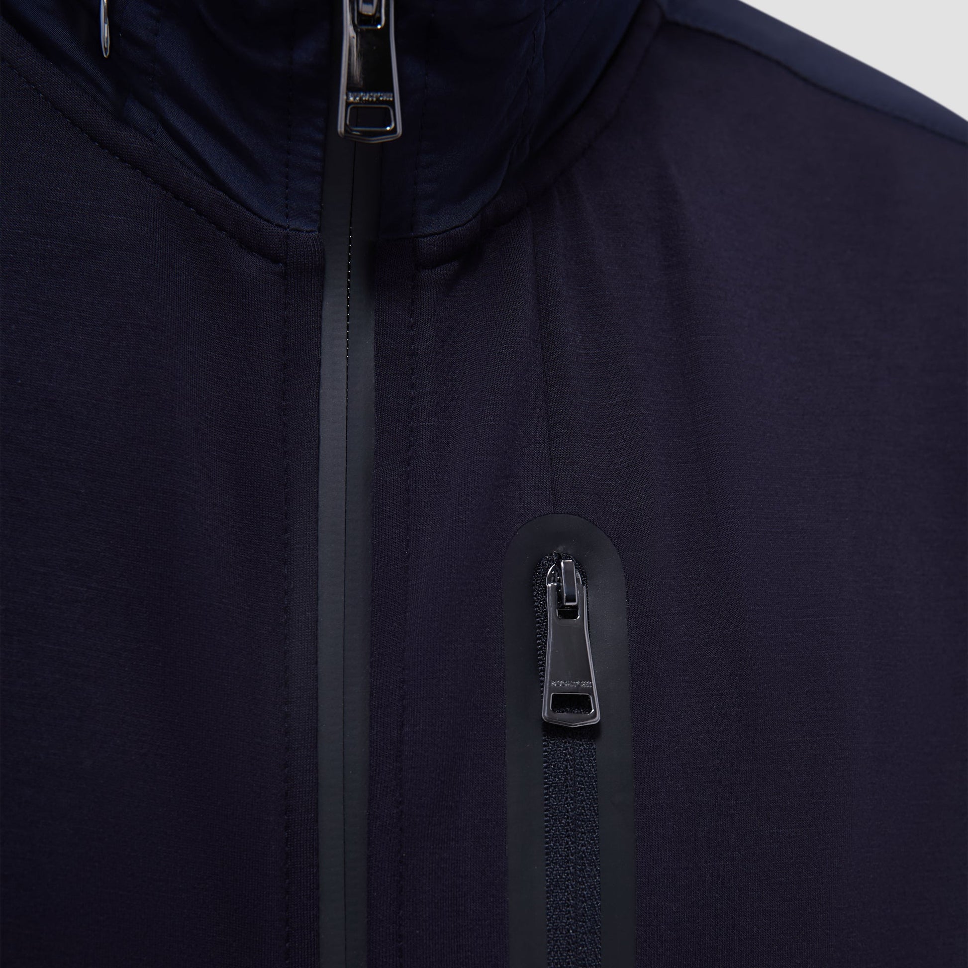 Bugatchi Soft Touch™ Solid Vest With Hood Navy