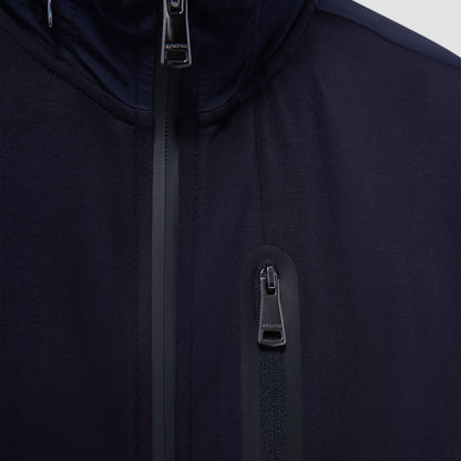 Bugatchi Soft Touch™ Solid Vest With Hood Navy