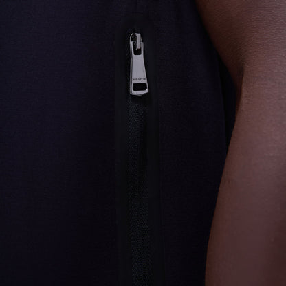 Bugatchi Soft Touch™ Solid Vest With Hood Navy