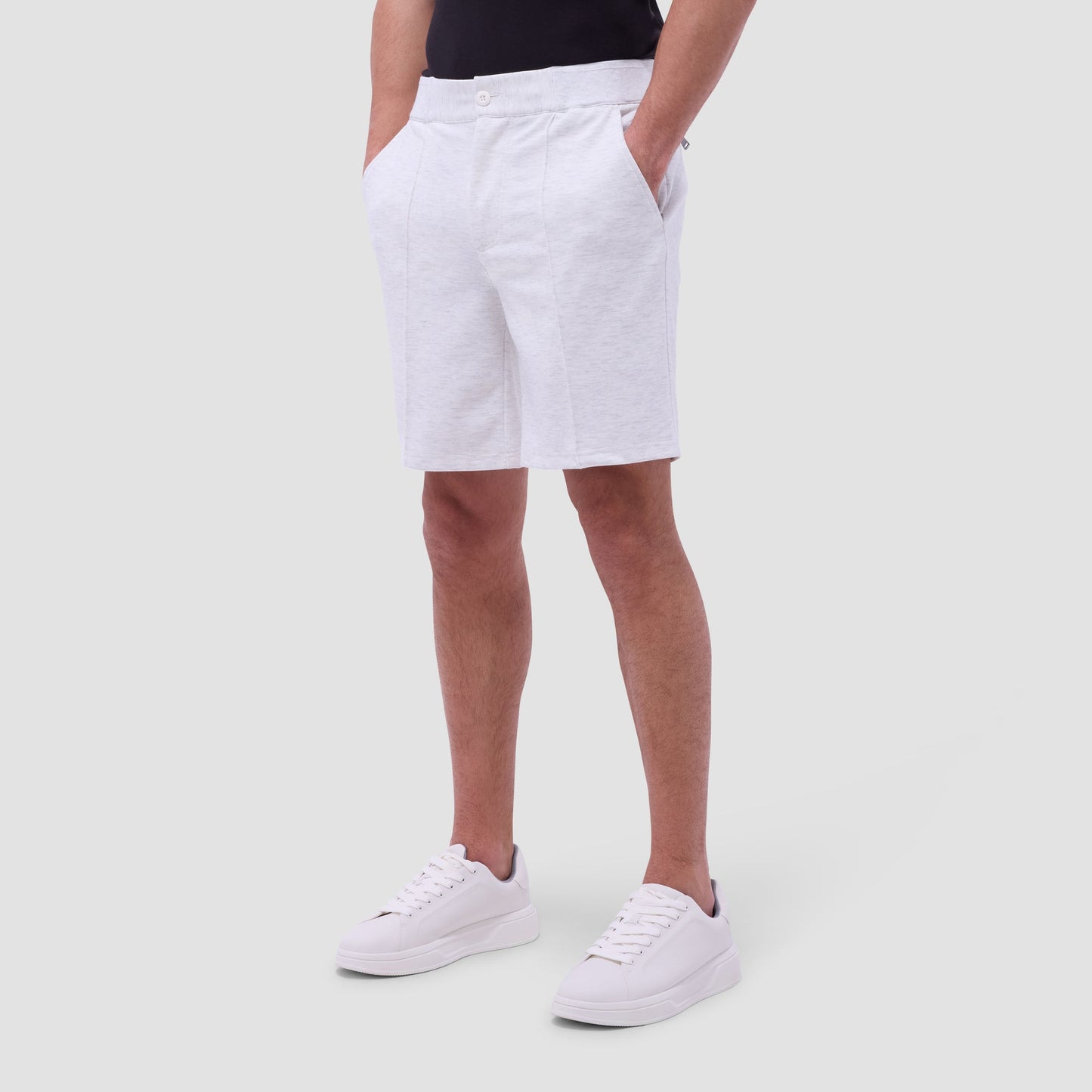 Bugatchi Soft Touch™ Heather Shorts Chalk