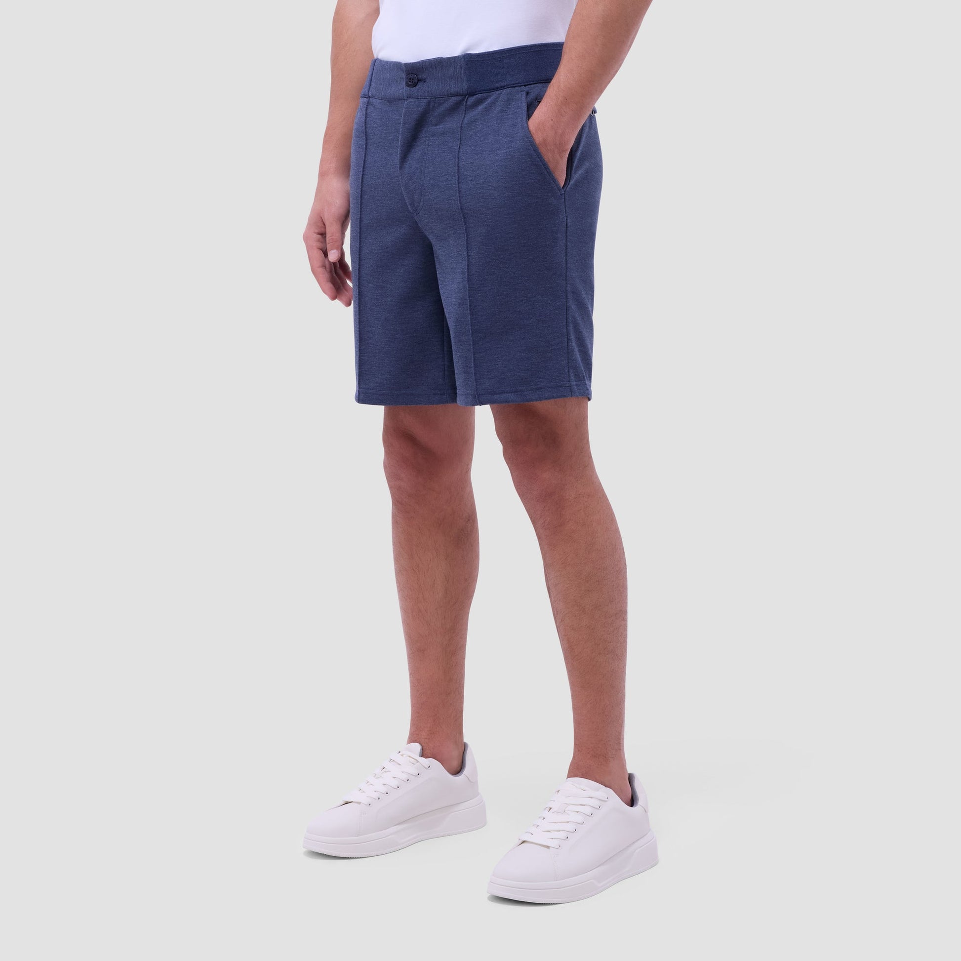 Bugatchi Soft Touch™ Heather Shorts Navy