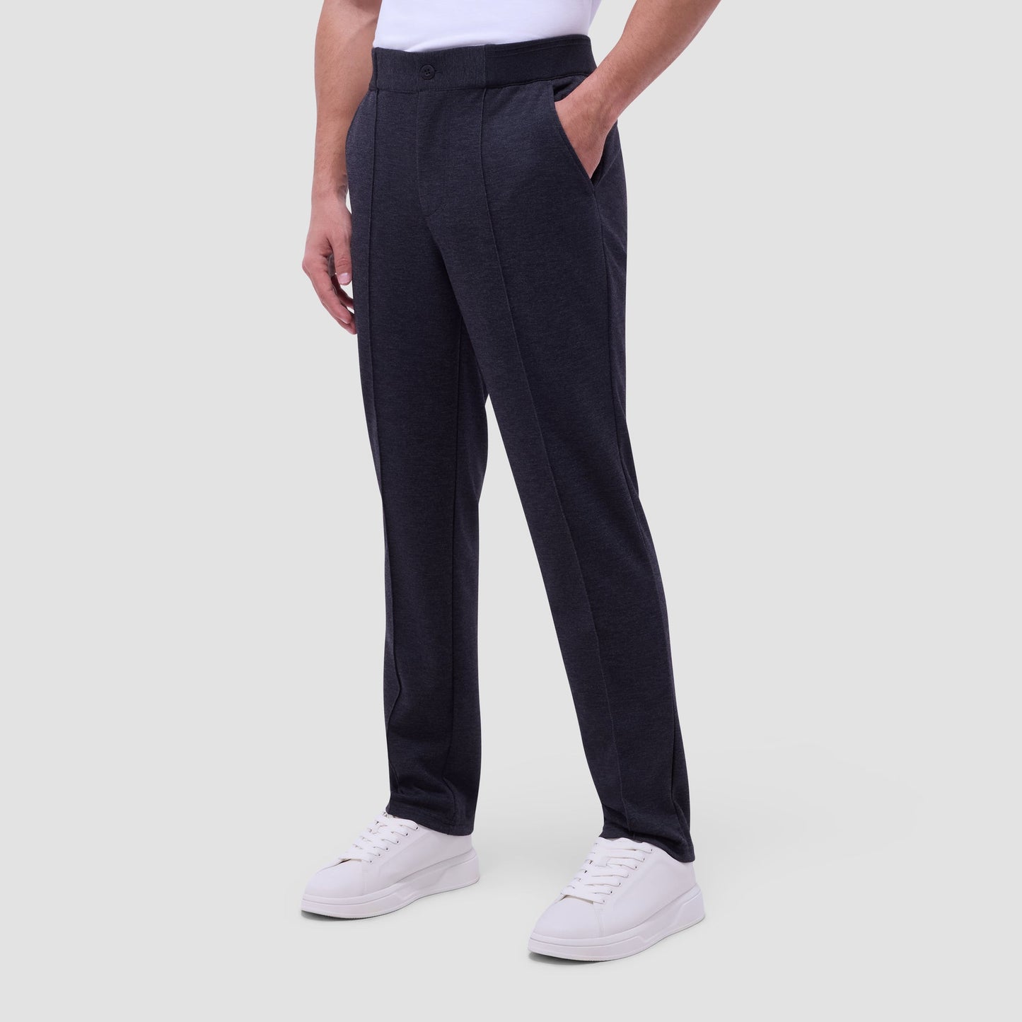 Bugatchi Soft Touch™ Heather Casual Pants Black