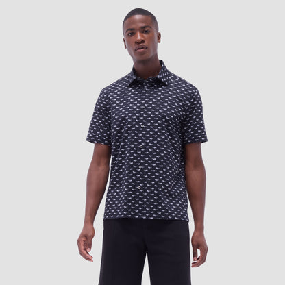 Bugatchi Milo Sunglasses OoohCotton® Short-Sleeve Shirt Black
