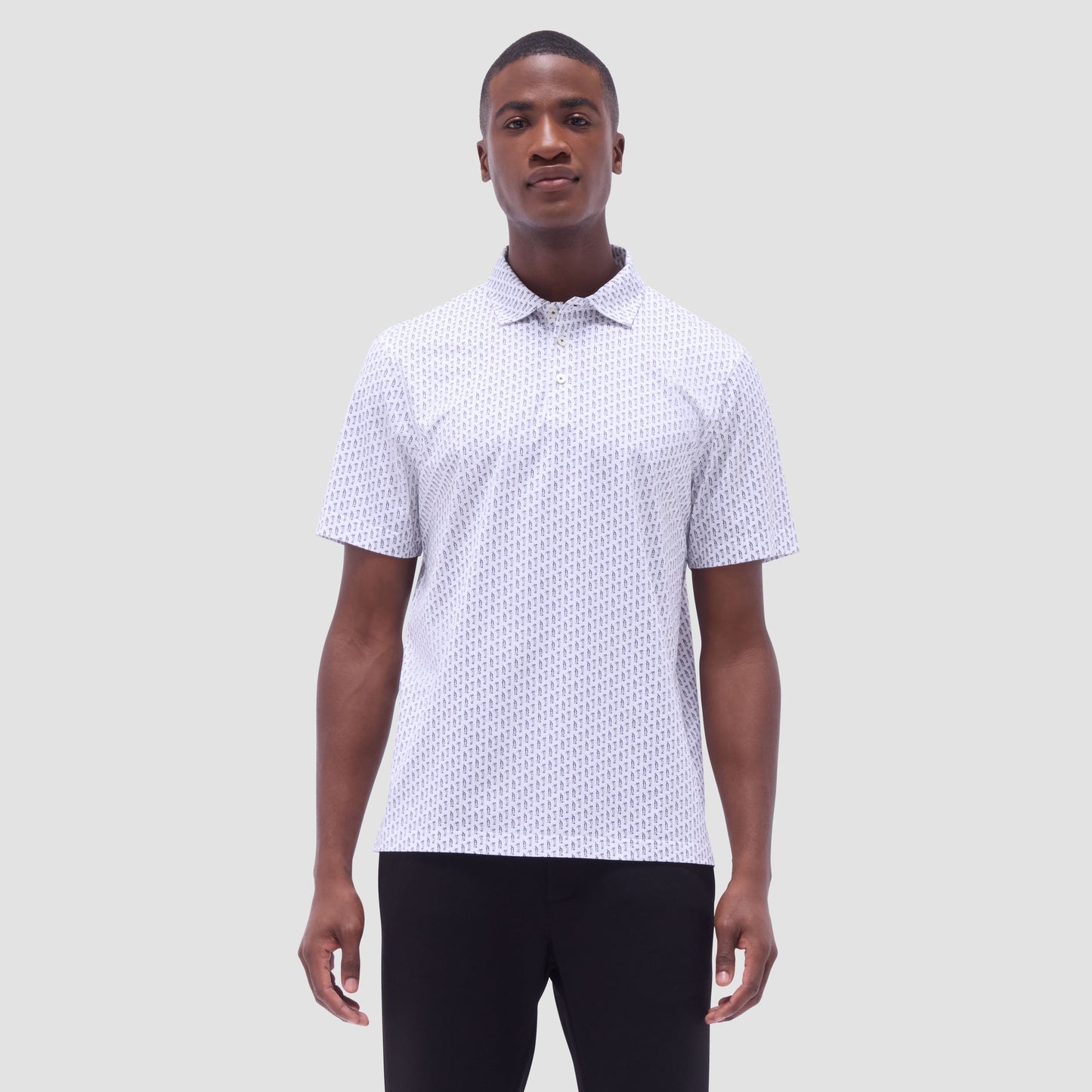 Bugatchi Victor Golfer OoohCotton® Polo Shirt White