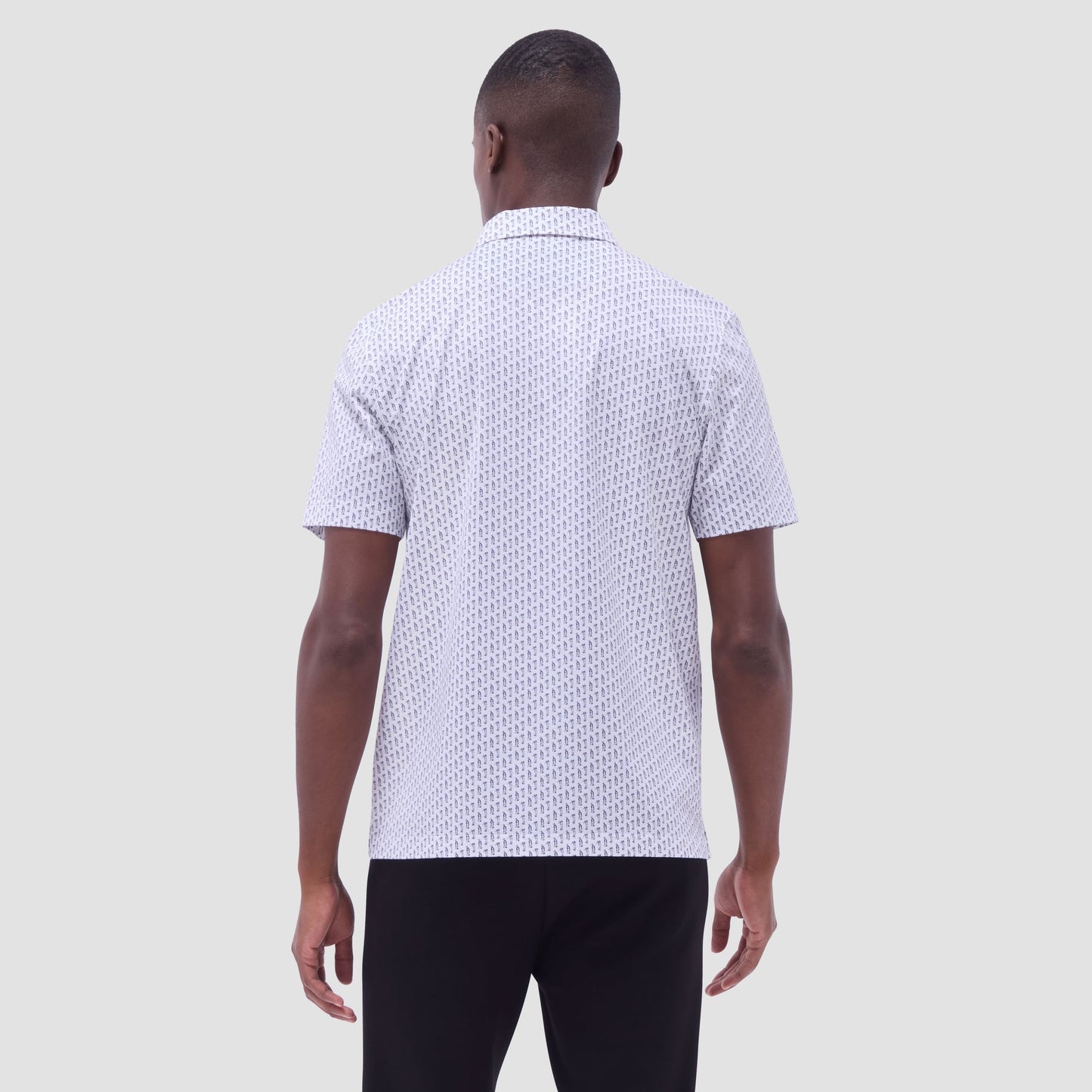 Bugatchi Victor Golfer OoohCotton® Polo Shirt White