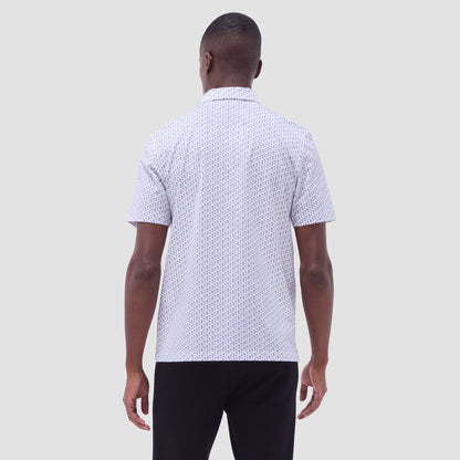 Bugatchi Victor Golfer OoohCotton® Polo Shirt White