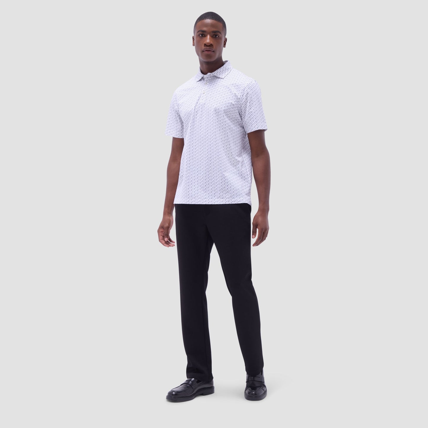 Bugatchi Victor Golfer OoohCotton® Polo Shirt White