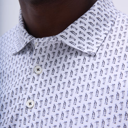Bugatchi Victor Golfer OoohCotton® Polo Shirt White