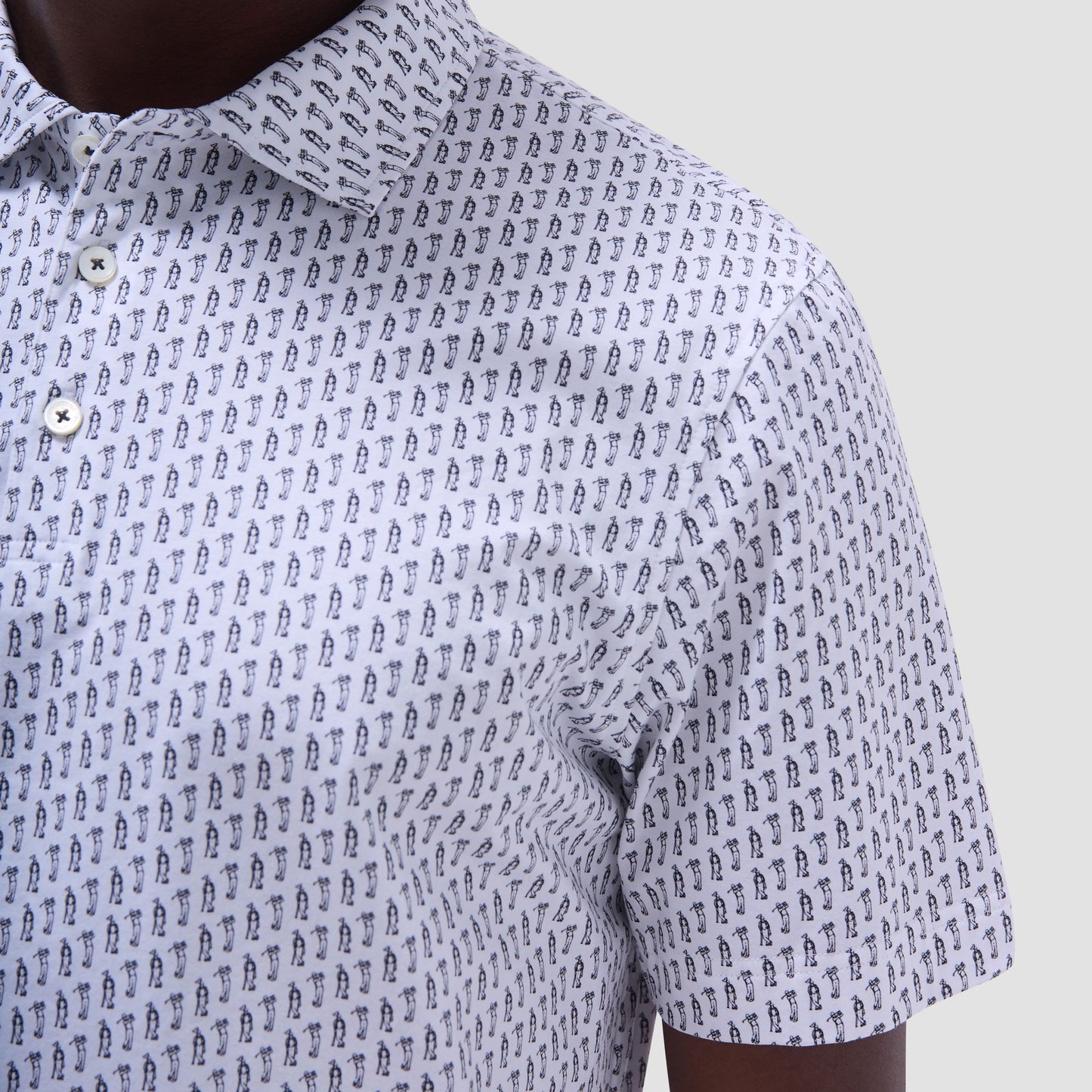 Bugatchi Victor Golfer OoohCotton® Polo Shirt White
