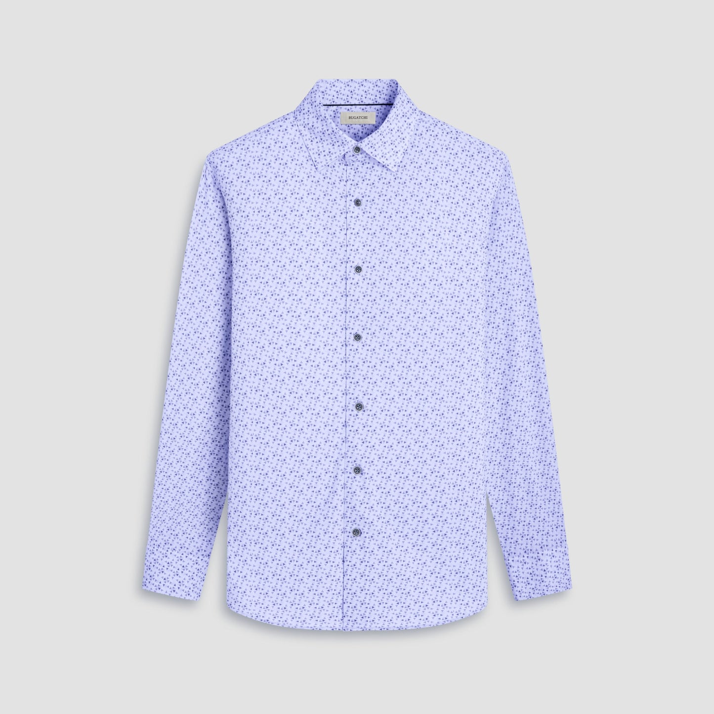 Bugatchi Jules Geometric OoohCotton® Shirt Air Blue