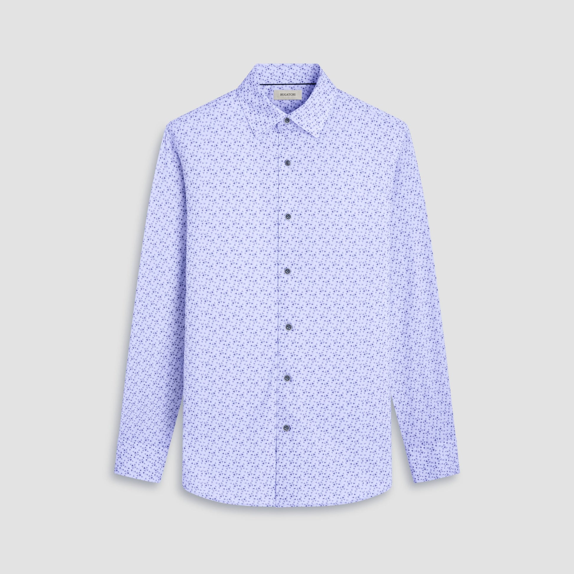 Bugatchi Jules Geometric OoohCotton® Shirt Air Blue