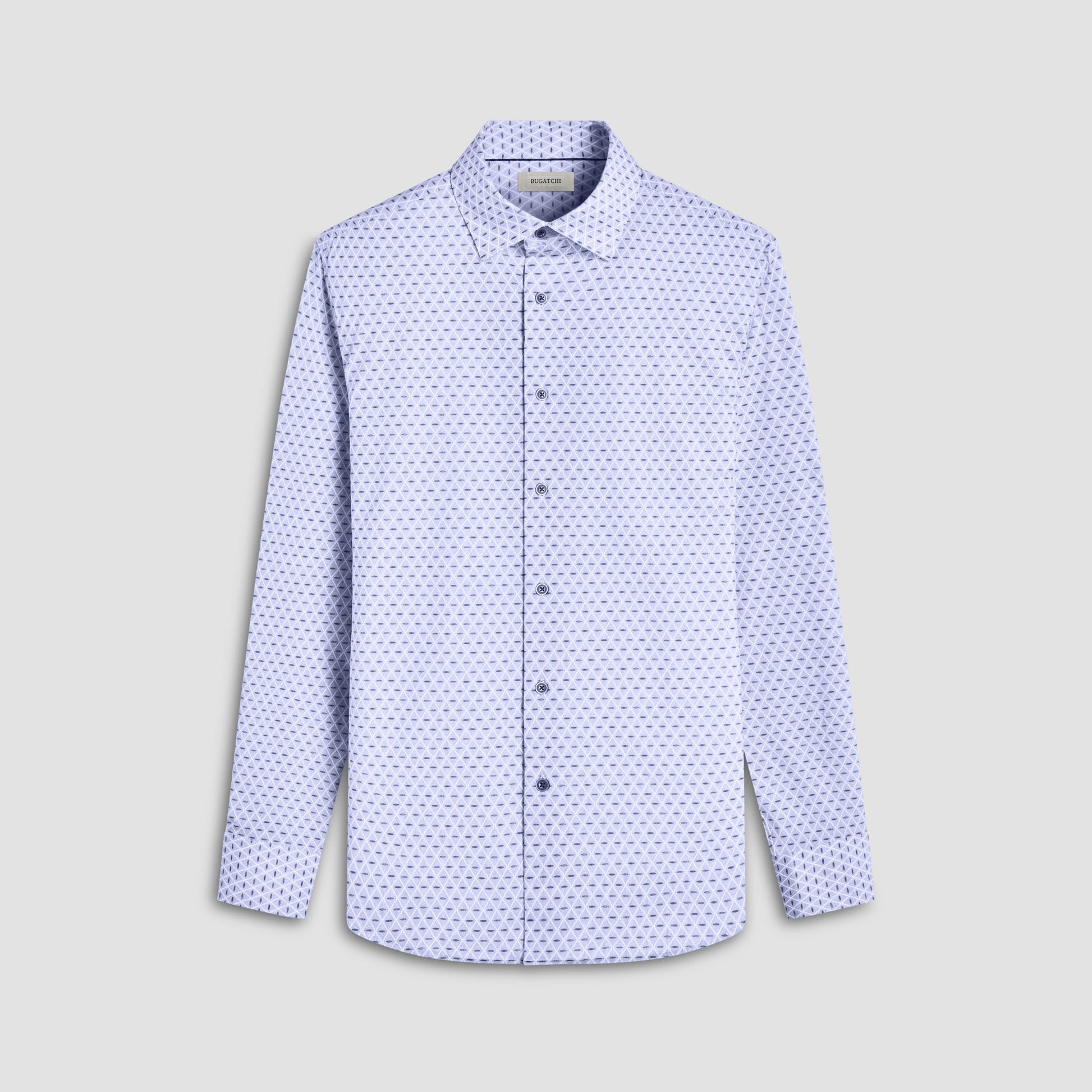 Bugatchi Jules Diamond OoohCotton® Shirt Cobalt