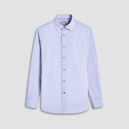 Bugatchi Jules Diamond OoohCotton® Shirt Cobalt