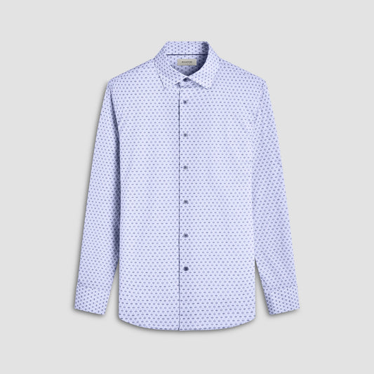 Bugatchi Jules Diamond OoohCotton® Shirt Cobalt
