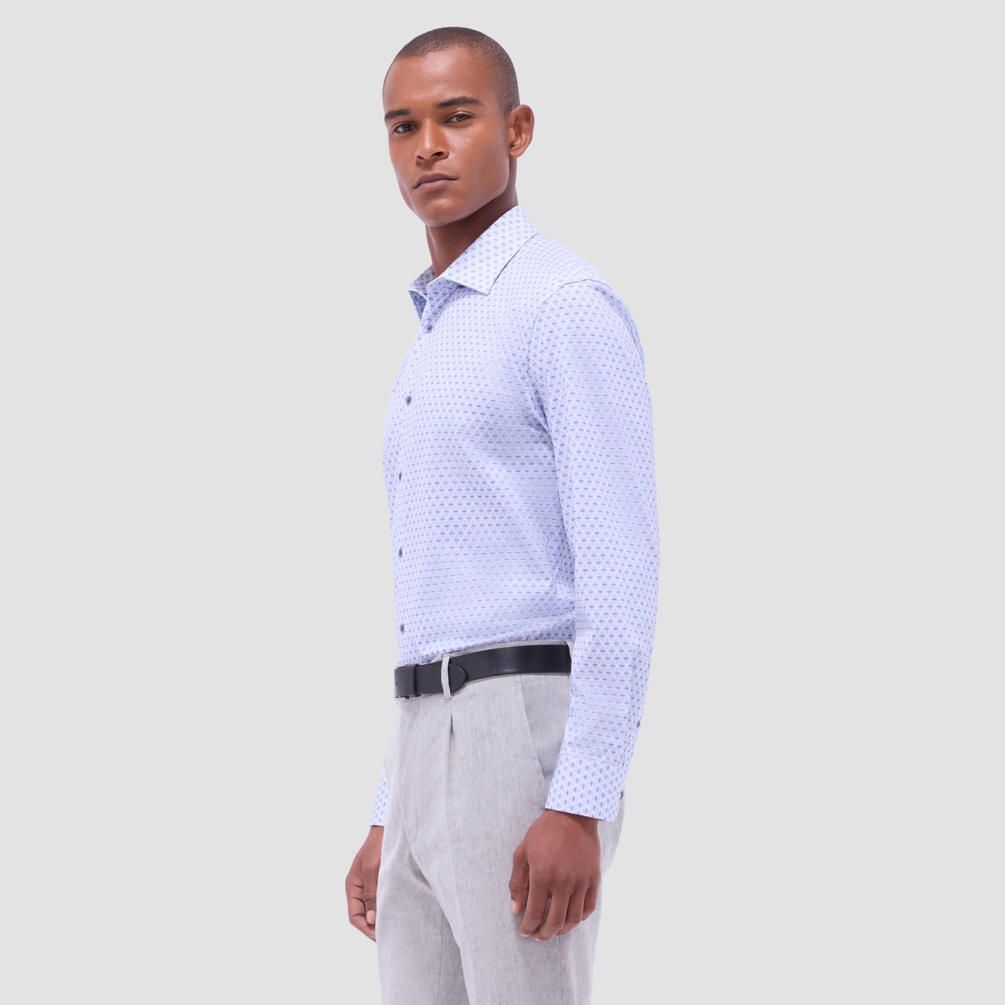 Bugatchi Jules Diamond OoohCotton® Shirt Cobalt