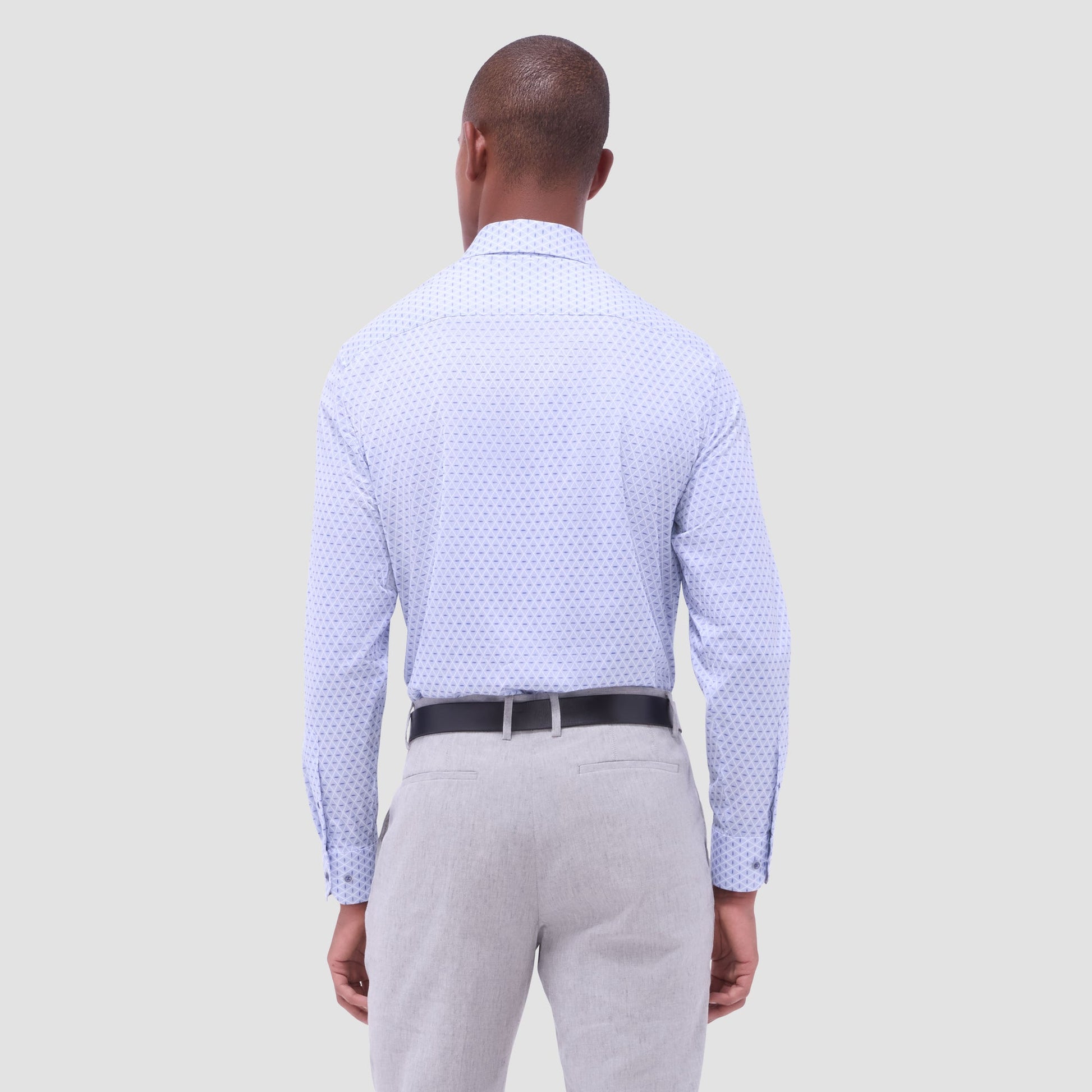 Bugatchi Jules Diamond OoohCotton® Shirt Cobalt