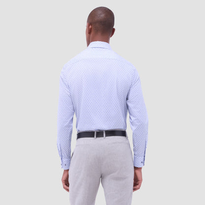 Bugatchi Jules Diamond OoohCotton® Shirt Cobalt