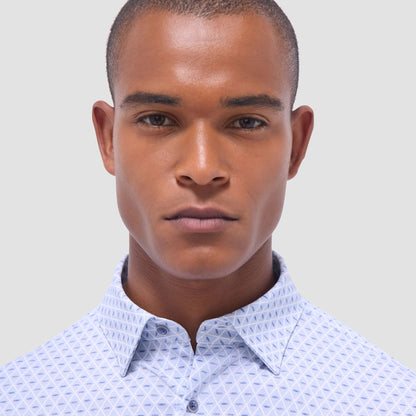 Bugatchi Jules Diamond OoohCotton® Shirt Cobalt