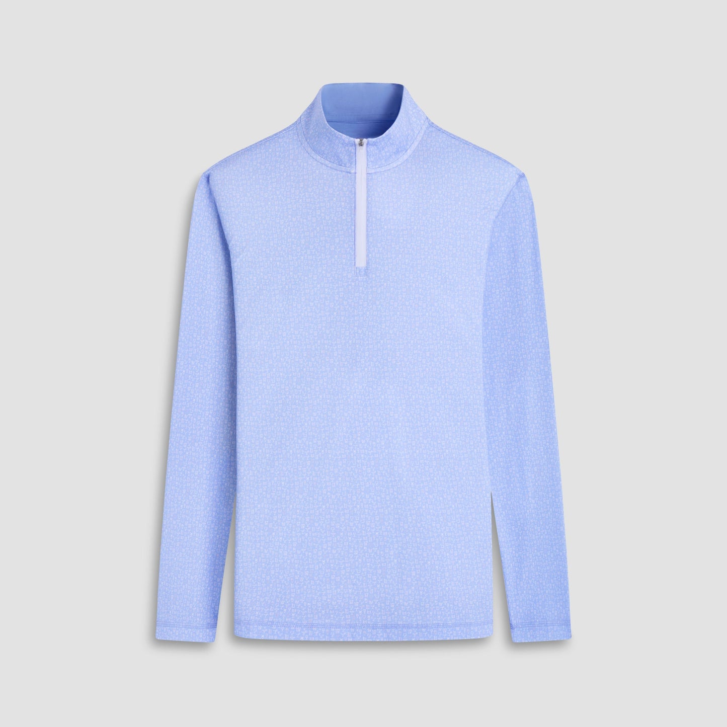 Bugatchi Anthony Cocktail OoohCotton® Quarter-Zip Pullover Air Blue